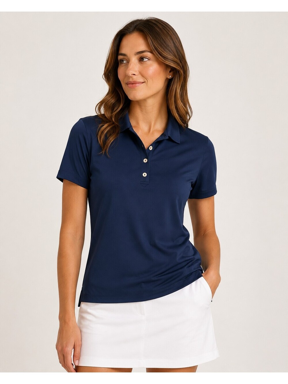 Peter Millar Women’s Performance Polo Shirt Small Navy Blue Golf Tennis Preppy